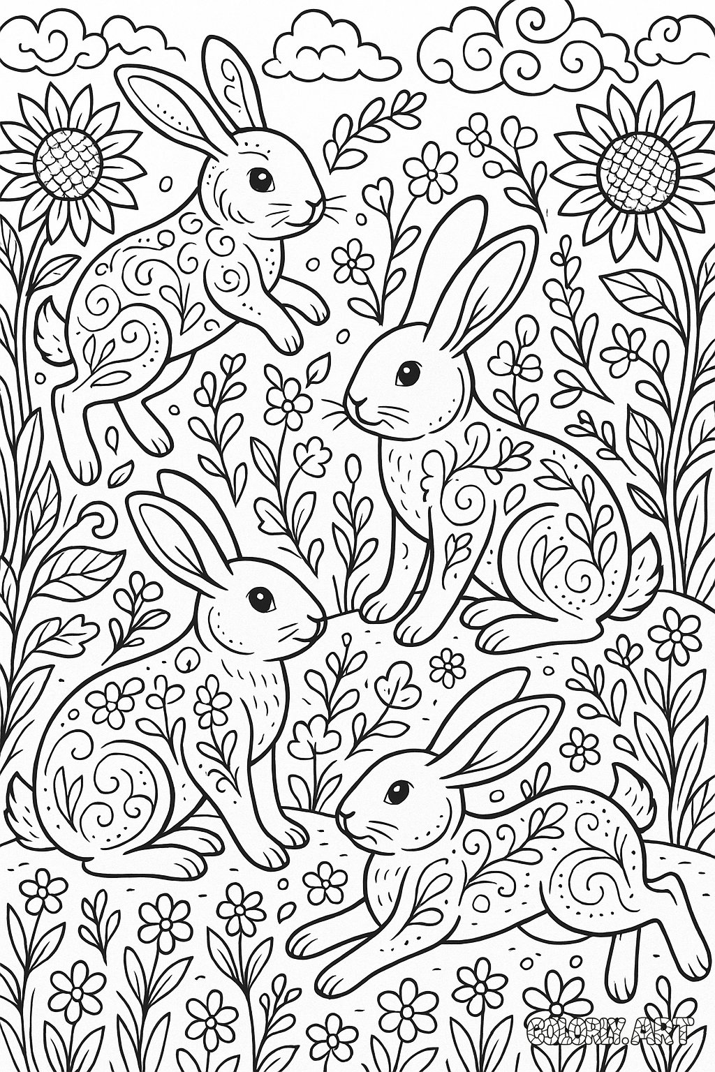 Playful Bunnies
